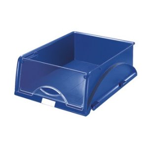 LEITZ Corbeille Sorty format A4 - Bleu - L 28,5 x H 12,5 x P 38,5 cm