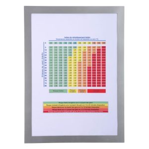 EXACOMPTA Pochette d'affichage magnétique format A4. Coloris cadre argent