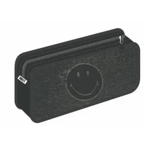 OXFORD Fourre-tout rectangulaire SMILEY REVERSIBLE SEQUINS polyester 22x7x7 cm Décor sequin, coloris Noir
