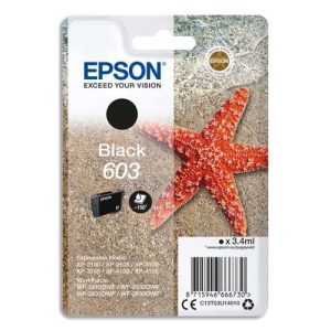 EPSON Cartouche Jet d'Encre Black "Etoile de Mer'' 603 - C13T03U14010