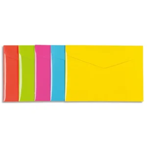 VIQUEL Chemise enveloppe HAPPY FLUO en polypropylène 2/10ème. Format 25 x 18 cm. Coloris assortis