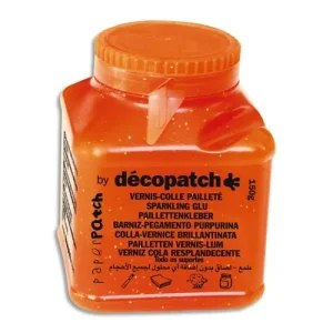 DECOPATCH Pot de vernis colle pailletée 150g
