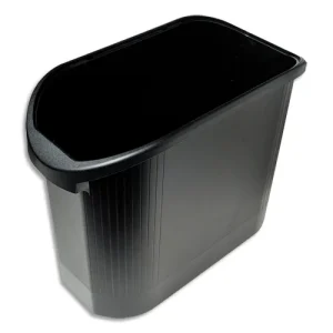 EXACOMPTA Corbeille papier 26L PP ovale. Poignées, Clips fixation inclus. Dim (lxhxp) 24x36,5x48cm