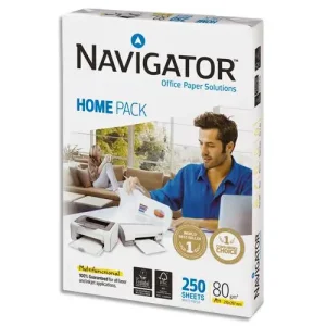 NAVIGATOR Ramette 250 feuilles papier extra Blanc HomePack A4 80G CIE 169