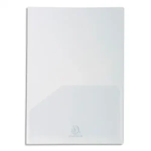 EXACOMPTA Sachet de 10 pochettes-coin double poche polypropylène 20/100e. Format A4/A3. Coloris incolore