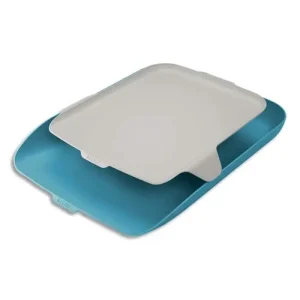 LEITZ Corbeille à courrier avec organiseur de bureau Cosy, L274 x H62 x P391 mm, bleu