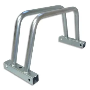 VISO Rack à vélos unitaire modulable en acier zingué Gris, fixations inclus - Dim : L40 x H22 x P15 cm