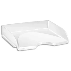 CEP Corbeille courrier à l'italienne RIVIERA. Dim (l x h x p) : 34,1x6,5x26,5 cm. Coloris blanc arctique