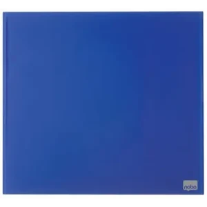 NOBO Tableau mémo magnétique en verre 300 x 300 mm - bleu - NOBO 1903952