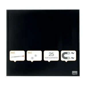 NOBO Tableau blanc mémo NOBO en verre, 450 x 450 mm (Conditionnement retail) 1903951