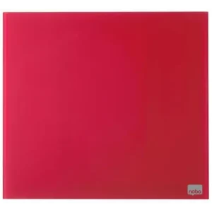NOBO Tableau mémo magnétique en verre - 450 x 450 mm - rouge - NOBO 1903955