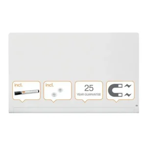 NOBO Tableau en verre widescreen - 1883 x 1059 mm - blanc - NOBO 1905193