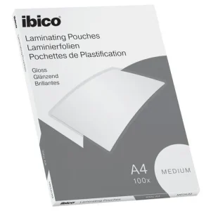 IBICO Basics Medium Paquet de 100 Pochettes plastification A4 2 x 100 microns 627309
