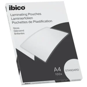 IBICO Paquet de 100 Pochettes plastification A4 2 x 125 microns 627310