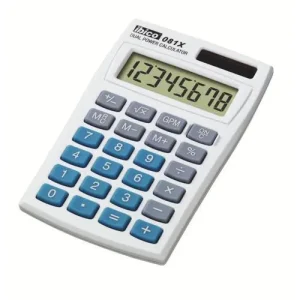 IBICO Calculatrice de poche Ibico 081X Écran LCD à 8 chiffres, Étui de protection IB410000