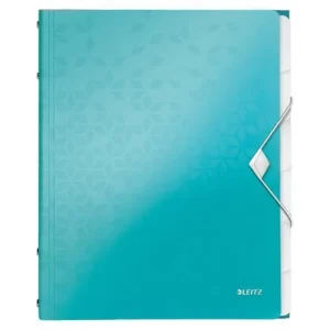 LEITZ Trieur 12 touches WOW en polypropylène. Fermeture élastique 3 rabats. Coloris Menthe