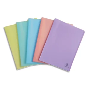EXACOMPTA Protège document CHROMALINE 50 pochettes/100 vues PP 5/10e. Coloris assortis pastel