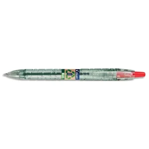 PILOT Bille B2P Ecoball rétractable. Rechargeable. Pointe 1mm. Corps plastique recyclé 86%.Coloris rouge