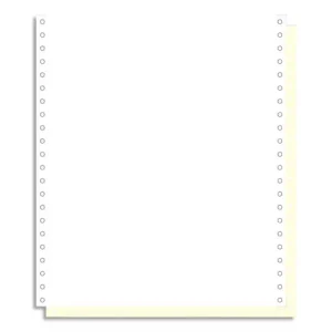 EXACOMPTA Boîte 1000 feuilles listing 70g autocopiantes blanc/jaune 240x11 2plis bande Caroll détachable