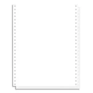 EXACOMPTA Boîte 1000 feuilles listing 80g autocopiantes blanc/jaune 240x12 2plis bande Caroll détachable