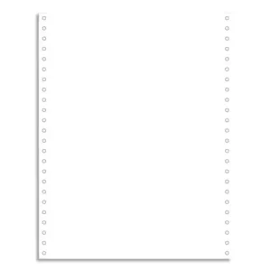 EXACOMPTA Boîte 2000 feuilles listing 70g standard blanc 240x12 1 pli bande Caroll détachable