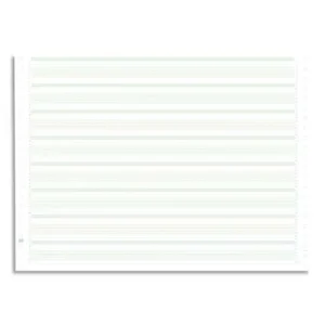 EXACOMPTA Boîte 2000 feuilles listing 70g standard zoné vert 380x11 1 pli bande Caroll non détachable