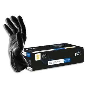 Boîte de 100 gants Nitrile non poudrés NITRILE Taille 8/M. Coloris noir