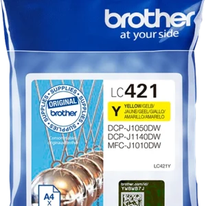 BROTHER Cartouche jet d'encre jaune LC421Y