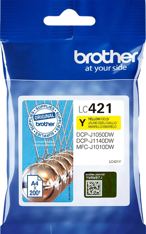 BROTHER Cartouche jet d'encre jaune LC421Y