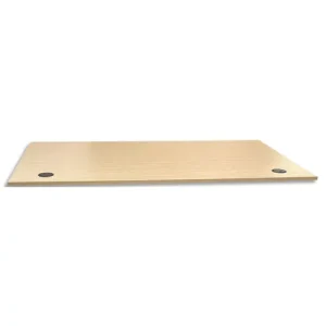 Plateau FLEXI mélaminé 25mm 160x80cm pré-percés pour obturateur. Coloris Chêne