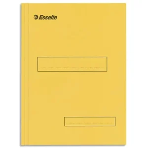 ESSELTE Boîte de 100 sous-dossiers 160g à 2 rabats Jaune Scor, pour dossiers armoire et tiroir