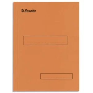 ESSELTE Boîte de 100 sous-dossiers 160g à 2 rabats Orange Scor, pour dossiers armoire et tiroir