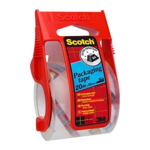 SCOTCH Ruban adhésif d'emballage en PP 75 microns H50 mm x L20 mètres transparent sur dévidoir 25011