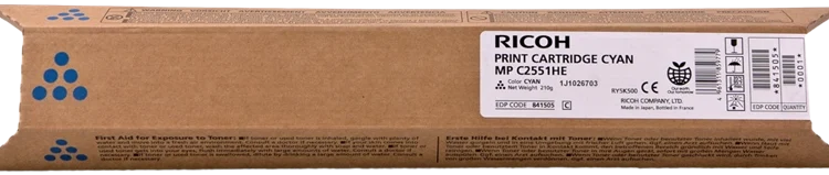 RICOH Cartouche Laser Cyan MPC2551 842064/842468