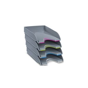 CEP Corbeille à courrier Nuance, format A4, pack de 4, gris