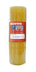 Kores Ruban adhésif TUBE 19 mm x 33 m, transparent