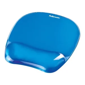 FELLOWES Tapis souris repose-poignet gel crystal Bleu 91141