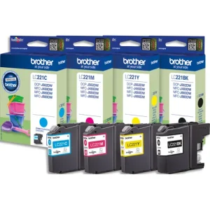 BROTHER Multipack Jet d'encre LC221VALBP