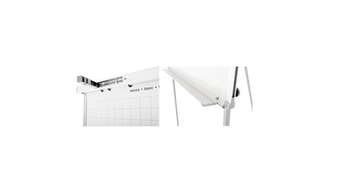 Magnetoplan chevalet "Junior SP", magnétique surface d'écriture: (L)660 x (H)950 mm, surface laquée, effacable à sec, trépied à hauteur réglable en continu jusqu'à 1,85 m, auget pour marqueurs intégré, couleur: argent astral, pliable, déjà monté
