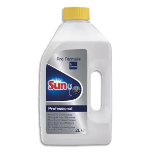 SUN PROFESSIONAL Bidon 2L Détergent liquide de lavage pour verres et tasses lave-vaisselle Pro Formula