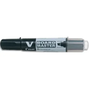 PILOT Marqueur effaçable à sec rechargeable VBOARD MASTER. Pointe biseautée moyenne. Encre liquide noir