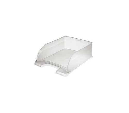 LEITZ Corbeille à courrier Jumbo Leitz Plus - Transparent - L25,5 x H10,3 x 36 cm