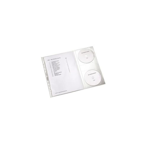 LEITZ Pochette perforée avec rabat CD, A4, PP, 0,12 mm,