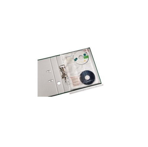 LEITZ Pochette perforée avec rabat CD, A4, PP, 0,12 mm,