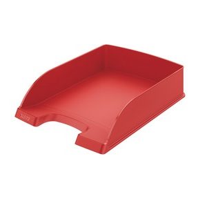 LEITZ Corbeille à courrier Plus Standard, A4, rouge