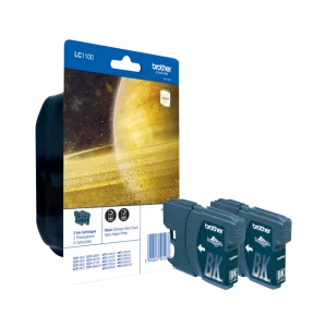 BROTHER Twin Pack Jet d'encre Noire LC1100BKBP2