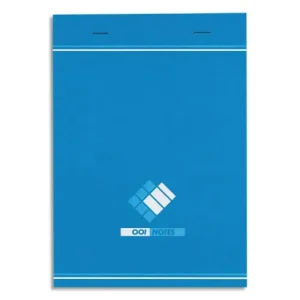 HAMELIN Bloc bureau 001 format 14,8 x 21 cm (A5) 200 pages quadrillées 5x5 60g. Agrafé en-tête