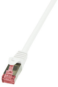 LogiLink Câble patch, Cat. 6, S/FTP, 0,5 m, blanc