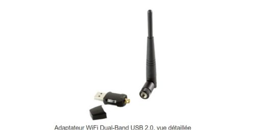 LogiLink Adaptateur WiFi Dual-Band USB 2.0, avec antenne