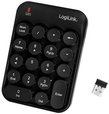 LogiLink Pavé numérique, sans fil, 18 touches, noir